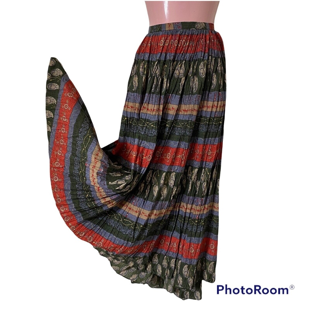 JM Collection Womens Skirt Medium Maxi Abstract Hippy Boho Festival